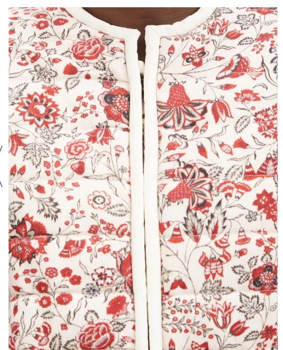 NUEVO Chaleco Isabel Marant Adiena Estampado Floral en Marfil - Talla 40 EE. UU. S #DC534 Foto 2 de 4