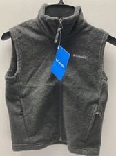 COLUMBIA BOYS STEENS MOUNTAIN FLEECE VEST XXS XS 4/5 6/7 4 5 6 7 GRAY NEW NWT