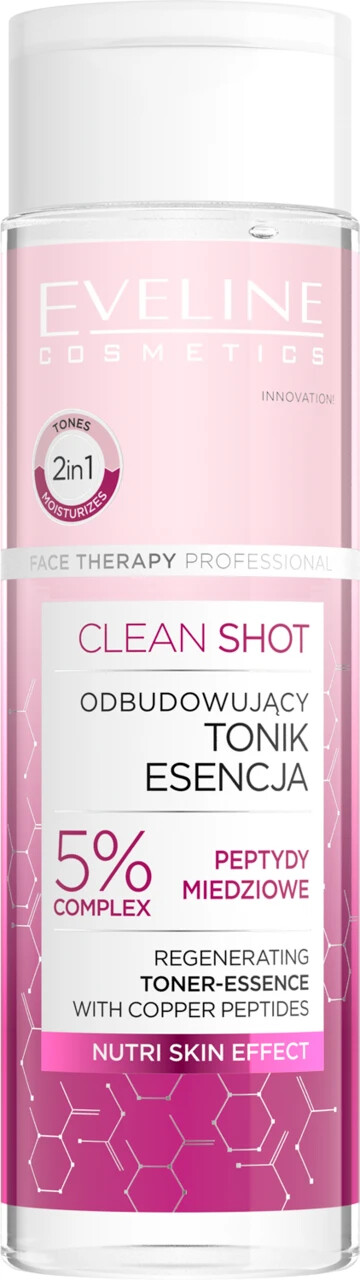 Eveline Clean Shot Regenerating Toner - Essence with Copper Peptides 200ml