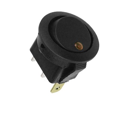 50 Pcs 12V LED Dot Light Car Auto Boat Round Rocker ON-OFF Toggle Switch Yellow