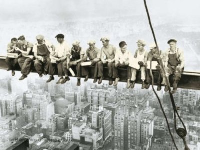 Lunchtime atop skyscraper - stahlträger 60x80 Kunstdruck Poster Plakat Bild NEU