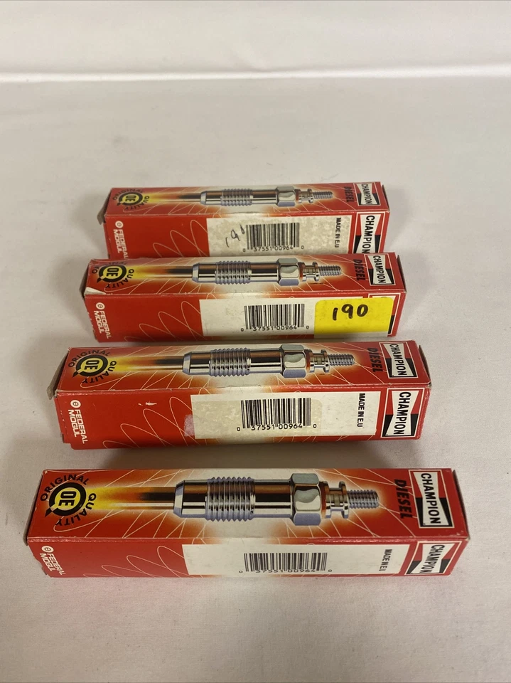 Champion CH237 190 Diesel Glow Plug 4 qty fits select Ford F-250 350 450 550 Foto 2 de 3