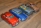 Vintage Bandai  Tin Friction Toy Car Made In Japan Set Of 4  " All Work "