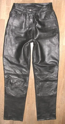 / CANDA / Damen- LEDERJEANS / Nappa- Lederhose in schwarz in Gr. 38 - Bild 1 von 4