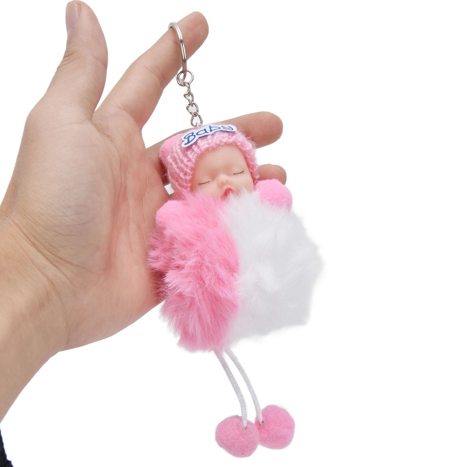 12pcs Sleeping Baby Doll Keychain Cute Gifts For Kids PVC Plush Recommended