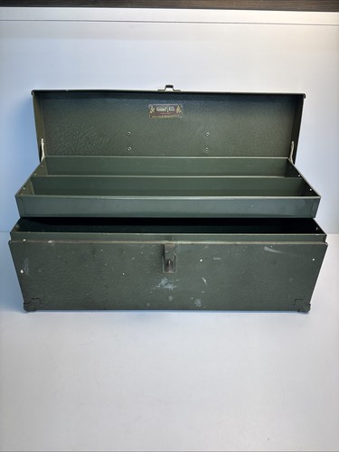 Vintage Kennedy Kits Bighorn Line Machinist Tool Box 19” Metal Tote