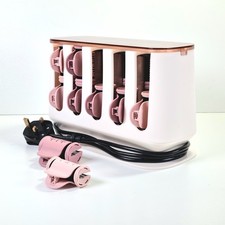 Remington Heated Hair Rollers PROluxe H9100 Rose Gold Curls 5 Min USED 1 Missing