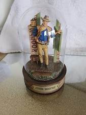TFM John Wayne Hand Painted Sculpture Under Glass Dome