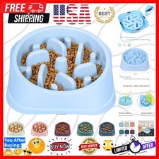 Lightweight Interactive Slow Feeder Dog Bowl - 2 Cup Capacity, Anti-Choking