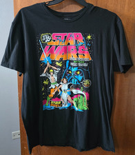 Star Wars Men's Vintage Design Adult Short Sleeve T-Shirt XL Luke Battle Vader