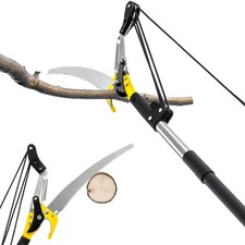 14.5FT Pole Saw for Tree Trimming, 2-In-1 Manual Tree Pruner with Saw, Extend...