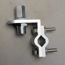 Aluminum Coax Antenna Mast Bracket UHF SO-239 to N Female Clamp Adapter Kit