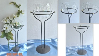 FORMANO Exklusives DEKOELEMENT Metallständer + Glas-Halbkugel Höhe 41 cm NEU - Bild 1 von 4