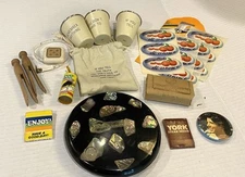 Lot Junk Drawer Lot Of Misc. Vintage Stuff,Souvenir,Gadget,Label,Matchbox # AC