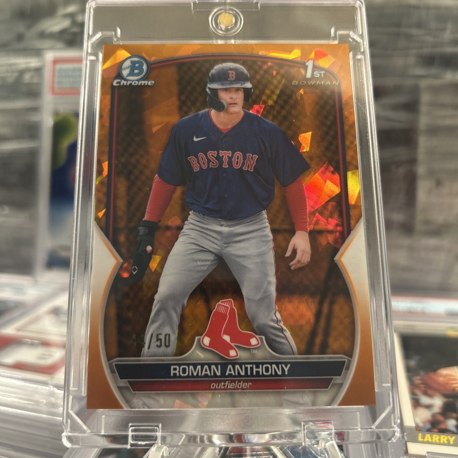 Roman Anthony 2023 Bowman Chrome Sapphire Orange #44/50 1st RC #BCP-71 🔥🔥🔥