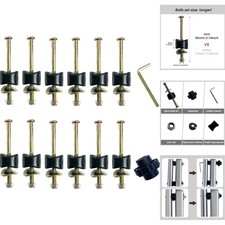 12 Pack Trampoline Replacement Bolts - 3.74" Long Pole Screws Gap Spacers Kit