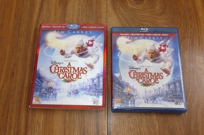 Disneys A Christmas Carol (Blu-ray/DVD, 2010, 4-Disc Set, 3D Includes Digital...