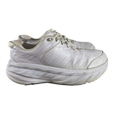 HOKA One One Bondi SR White Leather Slip Resistant Work Shoes Men s Size 8