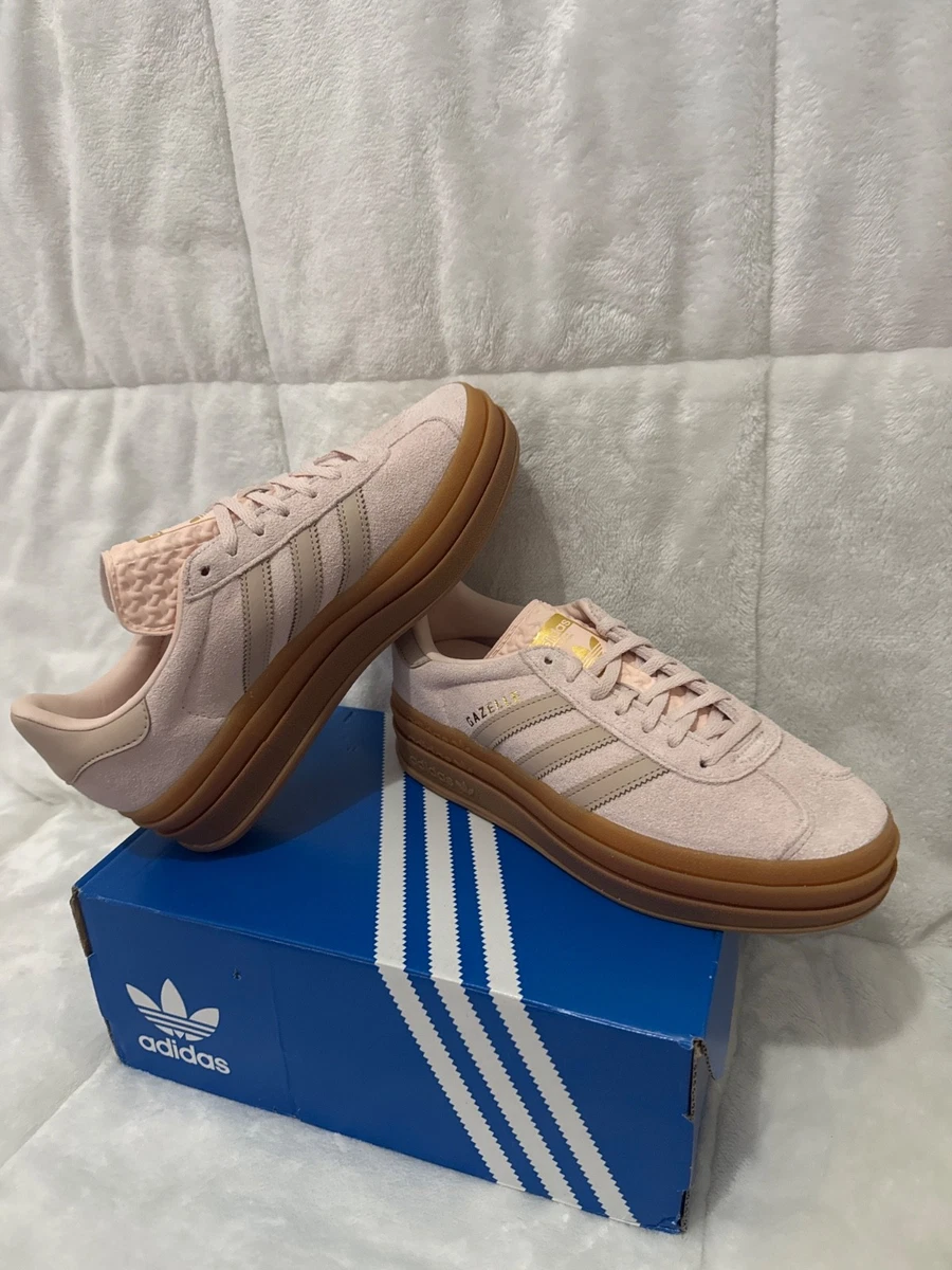 adidas gazelle silver green womens adidas Women's Originals Gazelle Bold "Clear Pink"