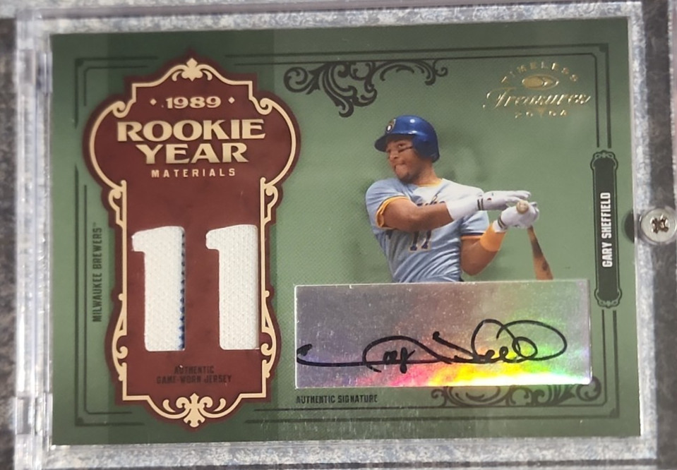 Gary Sheffield 2004 Donruss Timeless Treasures Rookie Materials autograph / 11