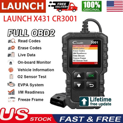 LAUNCH CR3001 OBD2 Auto Diagnostic Scanner Tool Fault Code Reader Check Engine*