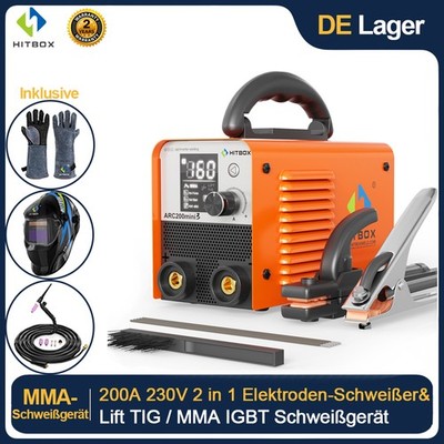 Mini 2-in-1 Lift-WIG ARC Schweißgerät 200A 220V IGBT Inverter & Lift-TIG-Brenner