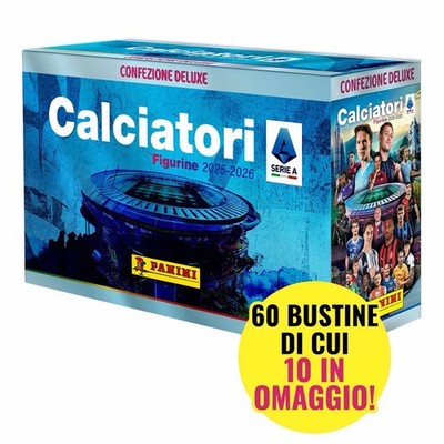 Panini Box Confezione Deluxe Serie A 25/26 X60 Packs Sealed Sticker Calciatori