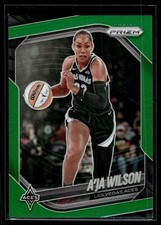 A’ja Wilson 2025 Panini Prizm WNBA Green Prizm Card #76