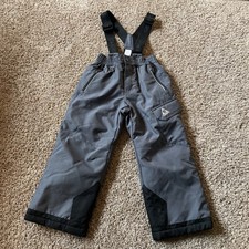 Gerry Snow Pants Youth XS 5/6 Gray Insulated Bib Suspenders Ski Snowboard
