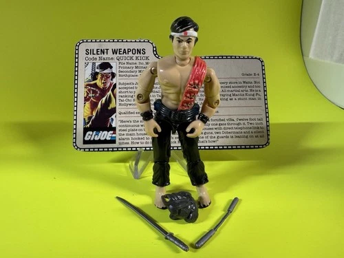 1985 GI Joe Quick Kick V1 100% Complete W/ Accessories & File Card