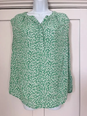 HOBBS Green Ditsy Flowers Top Size 12 - Image 1 of 3