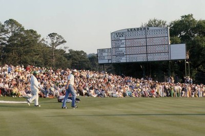 Ray Floyd during Sunday play at Augusta National Augusta GA 4/11/1- Old Photo 1