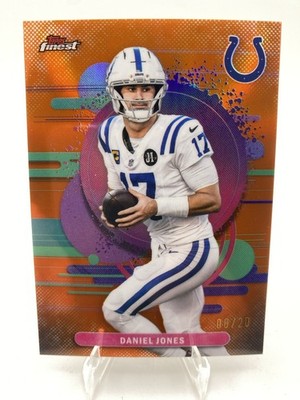 Daniel Jones 2025 Topps Finest #134 Uncommon Orange Refractor /20