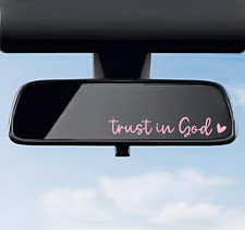 2 PCS Trust in God Rearview Mirror Decals, Automotive Vinyl Rear View Mirror Dec