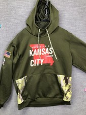 Kansas City Chiefs Sweatshirt Mens 2XL Green NFL Football Kelce 87 Camo