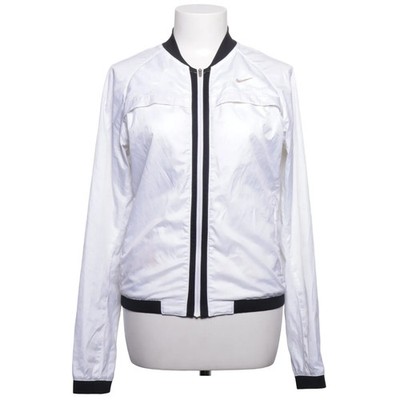 Nike, Trainingsjacke, Damen, Größe: M, Weiß/Schwarz, Polyester #qSk