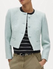J.Crew Lady jacket in boucl  tweed-Faded Mint-NWT 248 Size 8