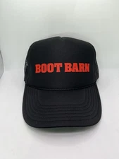 Boot Barn Trucker Black/ Red Mesh Snapback Hap Cap OSFA Proud Supporters Of West