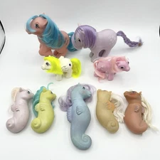 G1 MLP Lot My Little Ponies BBE Babies Color Changing Seaponies Pony BAIT
