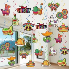 36 Pieces Mexican Party Hanging Decorations