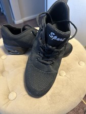 Sport Black women s Dance Sneakers Lace Up Low Top Activewear Shoes