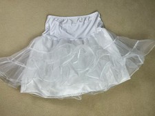 90s White Sheer Ruffled Underskirt Grace Karin Tutu Petticoat 2XLHalloween