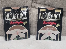 2 Lot Size 1 Burlington Sheer Indulgence Control Top Pantyhose 1987 Bare A01
