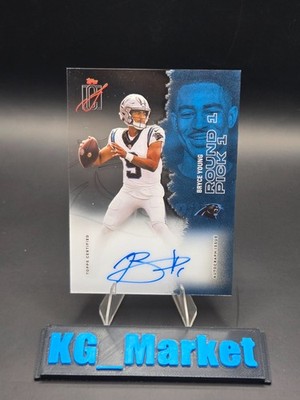 2025 Bryce Young Topps Signature Class Crystal Clear On Card Auto Panthers SSP