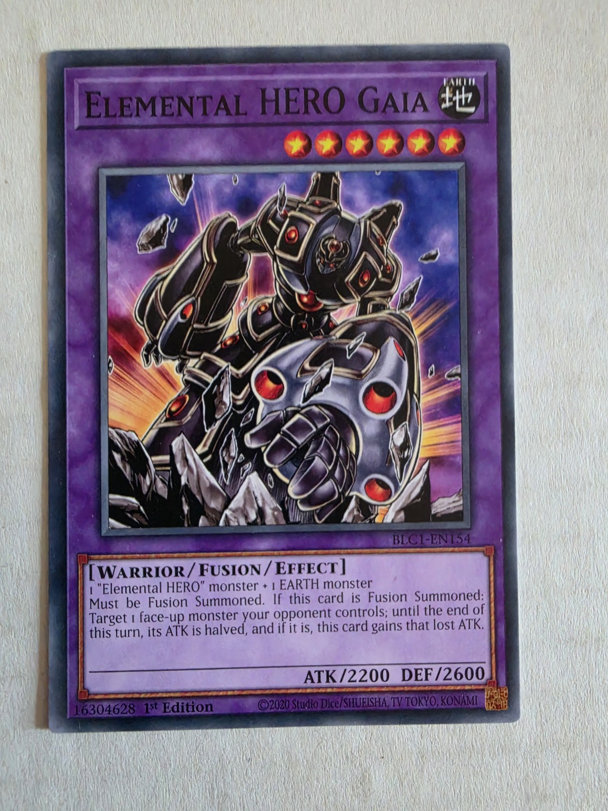 Elemental HERO Gaia BLC1-EN154 Battles of Legend: Chapter 1 1st Edition Yugioh 