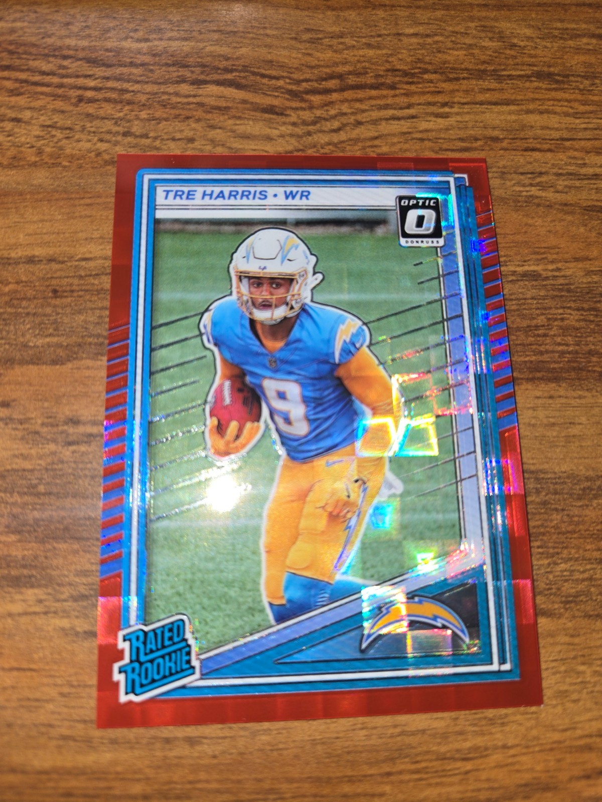 2025 Panini Donruss - Rated Rookie Tre Harris #329 Optic Preview Red Pandora