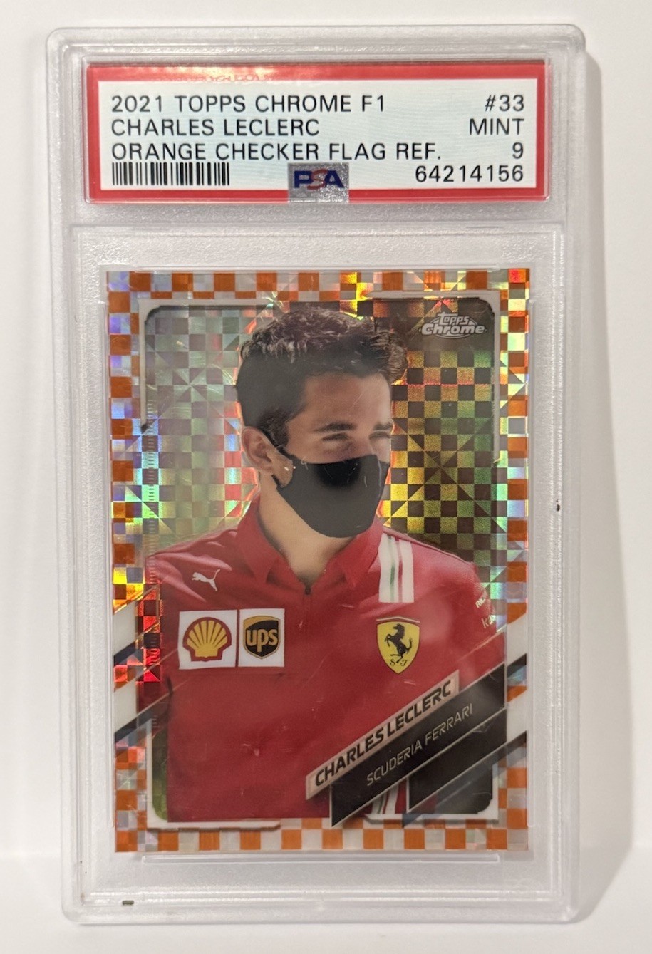 Topps 2021 Chrome Formula 1 F1 Racers Charles Leclerc PSA 9 #33 /25 view 1