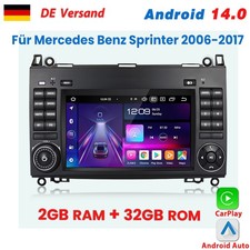 Per Mercedes Benz Sprinter 2006-2017 Carplay Autoradio Android14 GPS NAVI 2+32GB