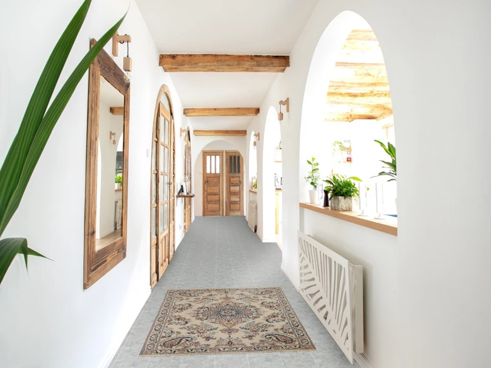 Alfombra floral/paisley marfil acento 3x4 hecha a mano lana tradicional alfombra vintage Foto 2 de 4