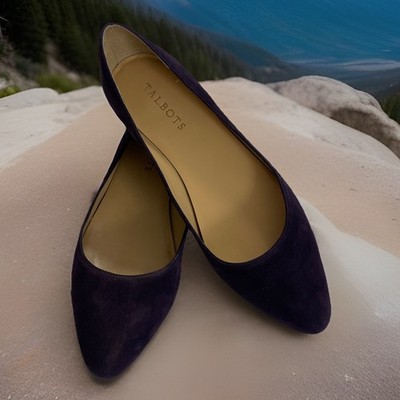 Talbots Rumi Women s Flats Sz 8.5 M Leather Purple Brazil Made Going Out Money